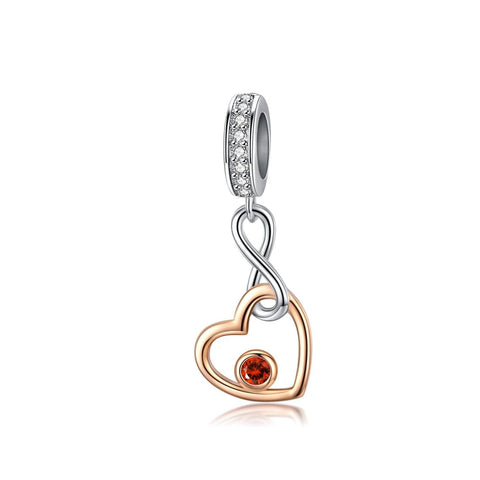925 Sterling Silver Rose Gold Heart Pendant For Diy Bracelet Or Necklace Necklaces & Pendants