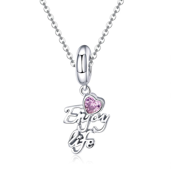 925 Sterling Silver Love Life Pendant For Diy Necklace / Bracelet Charms & Pendants
