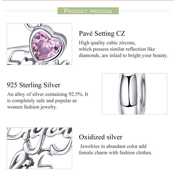 925 Sterling Silver Love Life Pendant For Diy Necklace / Bracelet Charms & Pendants