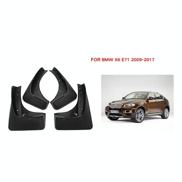 For Bmw X6 E71 2009 2017 4Pcs / Set Car Auto Soft Plastic Splash Flaps Fender Guard Fenders & Mud Guards