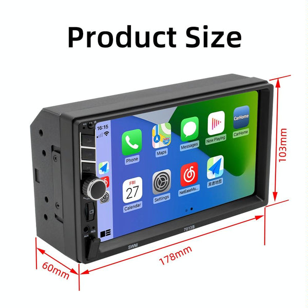 7 Inch Car Radio Receiver Mp5 Player Fm & Bluetooth Tf Card Phone Link Wired Carplay Other Car Audio