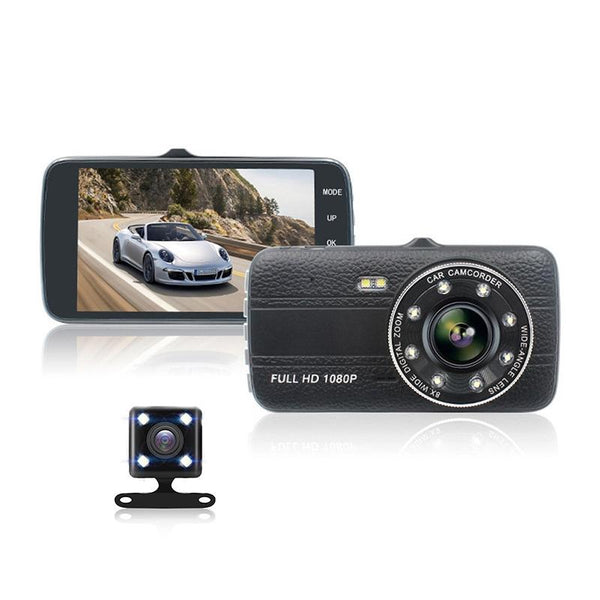 1080P Hd Dual Record Night Vision Driving Recorder 4 Inch Video In Dash Units W/O Gps