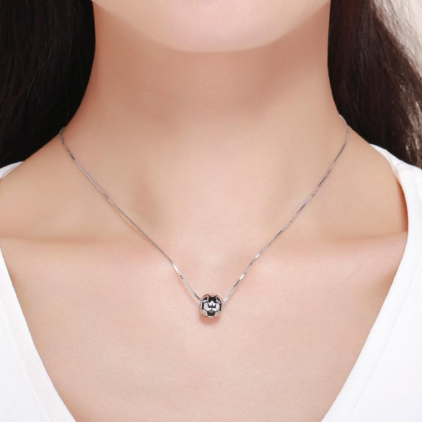 925 Sterling Silver Football Love Pendant Beads Charms & Pendants