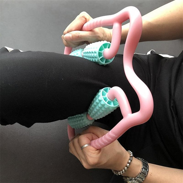 Manual Plastic Steering Wheel Leg Roller Massager Random Colour Massagers