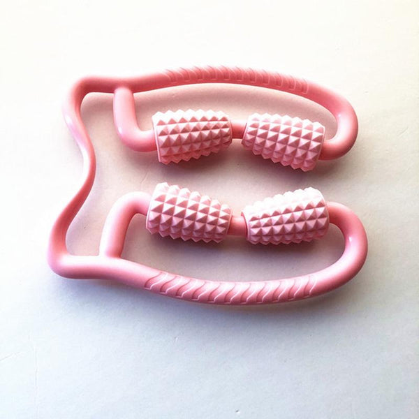 Manual Plastic Steering Wheel Leg Roller Massager Random Colour Massagers