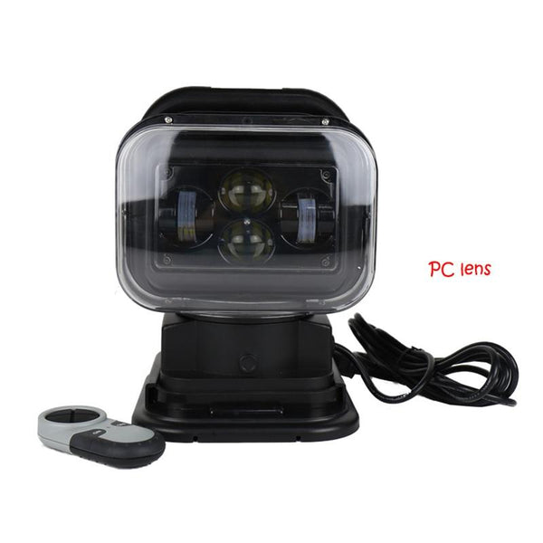 60W Dc 12 24V 400Lm Car 200M Wireless Remote Control 360 Degree Adjustable Led Search High Bay Lights / Spotlights Led Car Lights
