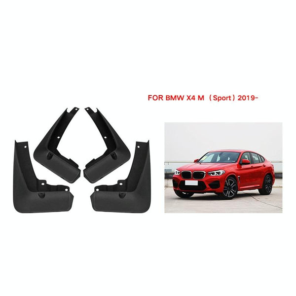 For Bmw X4 M Sports 2019 2023 4Pcs / Set Car Auto Soft Plastic Splash Flaps Fender Guard Fenders & Mud Guards