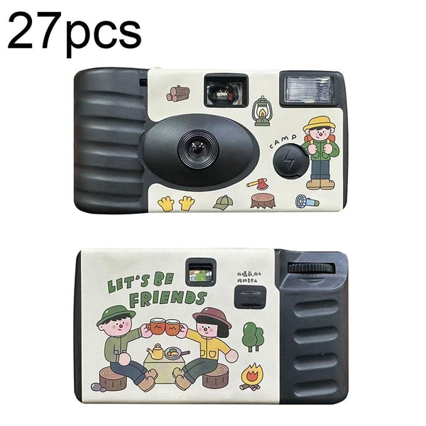 27 Retro Film Camera Stickers Waterproof Cartoon Design Camera Drone Accessories