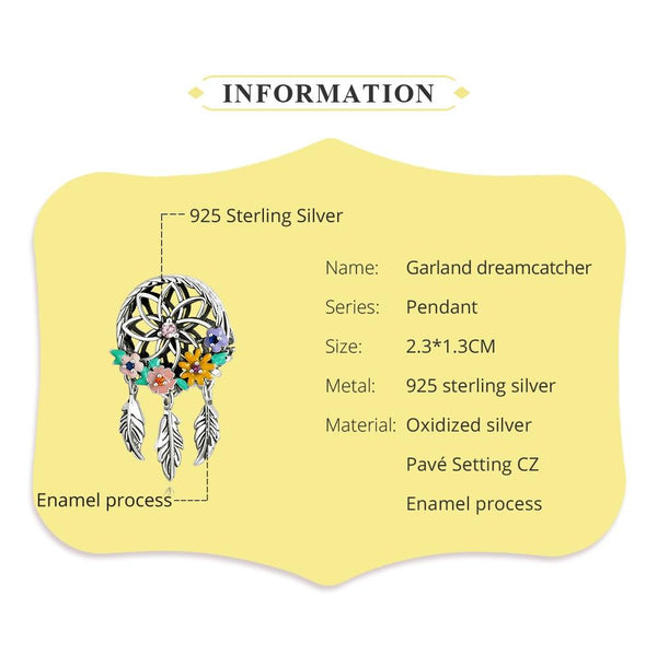 925 Sterling Silver Dream Catcher Bracelet / Necklace Beads Charms & Pendants