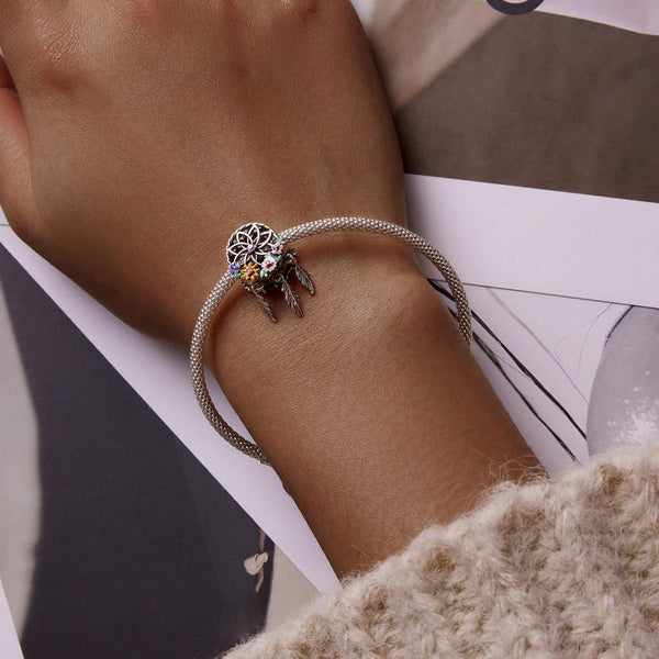 925 Sterling Silver Dream Catcher Bracelet / Necklace Beads Charms & Pendants