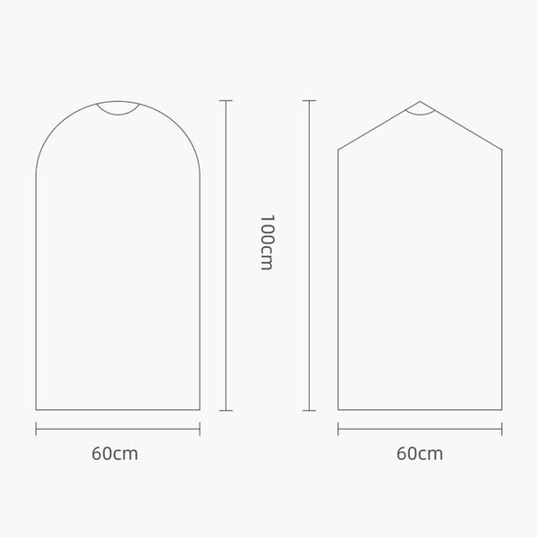 100 Disposable Transparent Dust Bags 60X120cm Pp Material Garment Bags