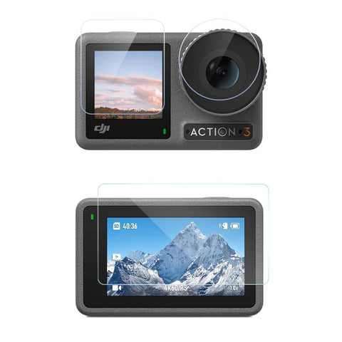 3 In 1 Diamond Explosion Proof Film For Front And Back Screens Camera Screen Protectors