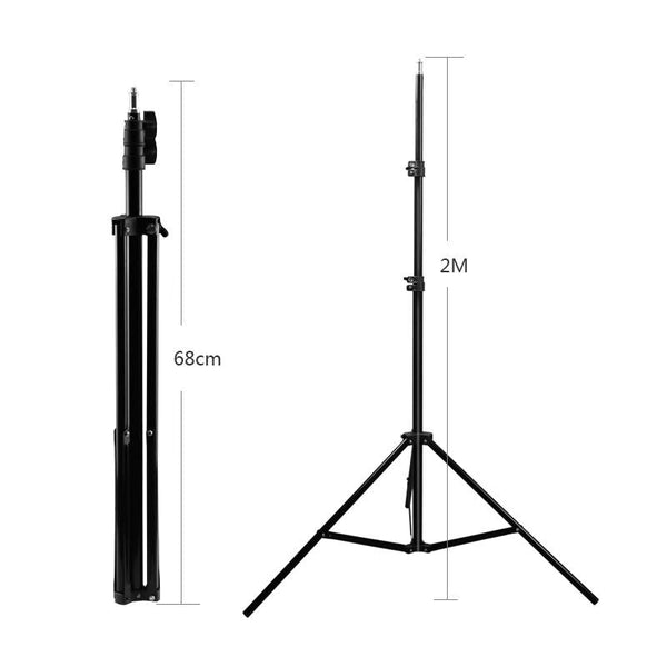 Professional Aluminum Lighting Stand For Studio Flash Adjustable Height Black Light Stands & Booms