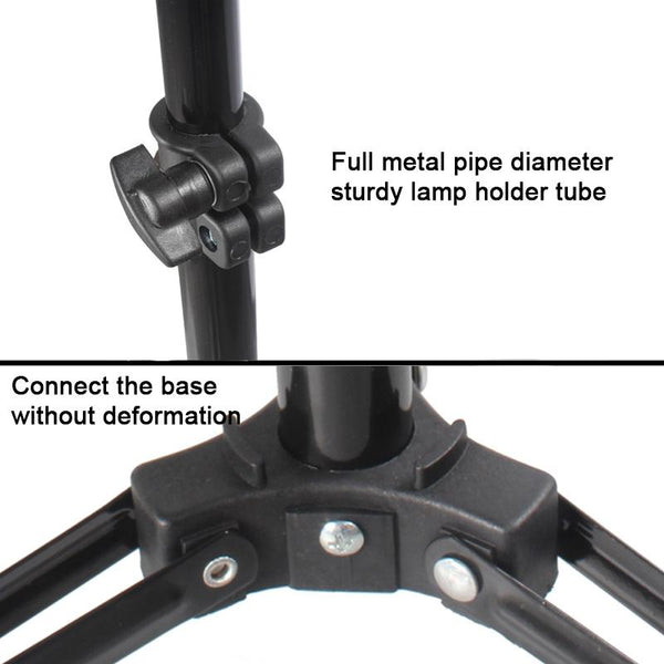 Professional Aluminum Lighting Stand For Studio Flash Adjustable Height Black Light Stands & Booms
