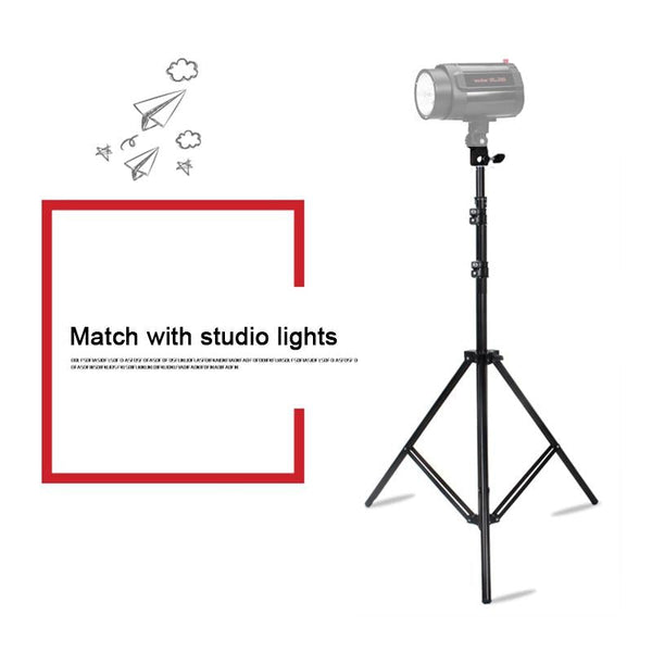 Professional Aluminum Lighting Stand For Studio Flash Adjustable Height Black Light Stands & Booms