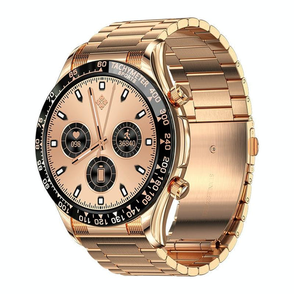 Parallel Deals Smart Bluetooth Calling Watch With Nfc Function Gold Steel Smart Watches