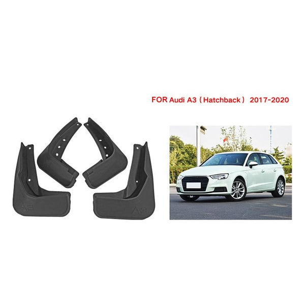 For Audi A3 Hatchback 2017 2020 4Pcs / Set Car Auto Soft Plastic Splash Flaps Fender Guard Fenders & Mud Guards