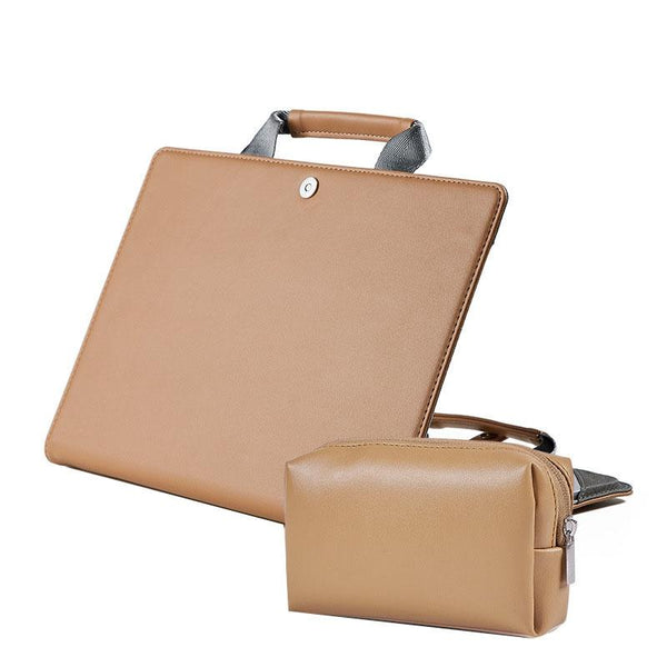 15.4 Inch Laptop Bag & Power Protective Tote For Macbook Khaki Laptop Cases & Bags