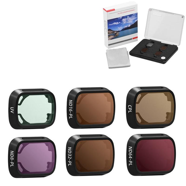 4 Piece Nd Filter Set For Dji Mini 3 / Pro Nd8pl Nd16pl Nd32pl Nd64pl 6Pcs/Set Uv+Cpl+Nd8pl+Nd16pl+Nd32pl+Nd64pl Camera Drone Accessories