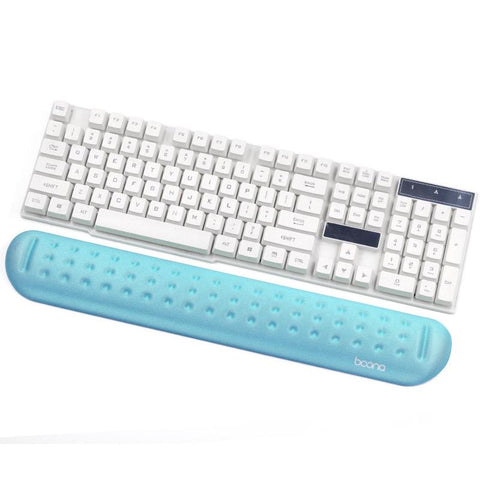 Silicone Memory Cotton Wrist Pad Massage Hole Keyboard Mouse Style Large Rest Blue Massagers