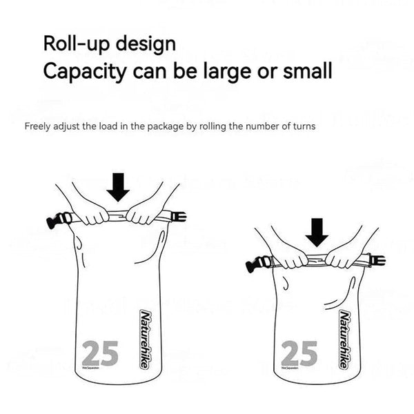 Waterproof Rafting Bag Dry Wet Separate Shoulder Pack For Outdoor Swimming 10L Green 25L Dry Bags