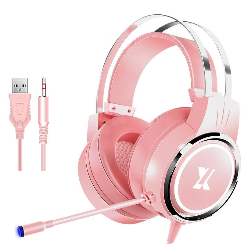 X8 Gaming Headset With Mic Pink Upgrade Headsets