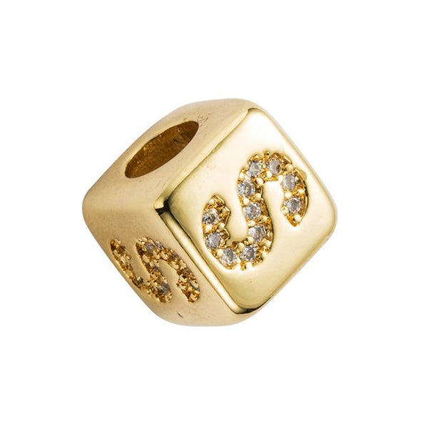 Brass Micro Inlaid Couple Red String Diy Bracelet Style Charms & Pendants