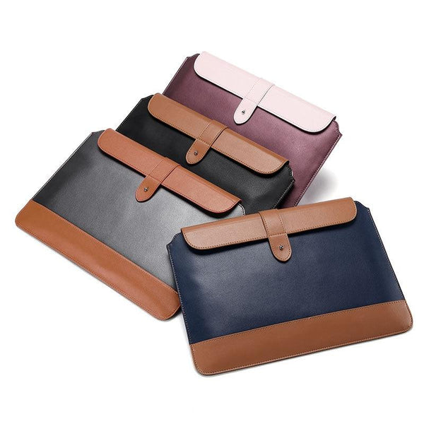 Parallel Deals Microfiber Notebook Liner & Power Bag Horizontal Gray Brown 11 12 Inch Laptop Cases & Bags