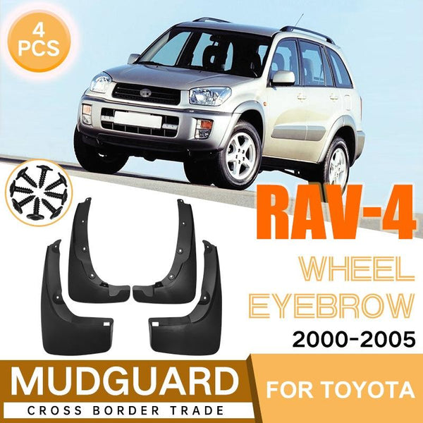 For Toyota Rav4 Wheel Eyebrow 2000 2005 4Pcs / Set Car Auto Soft Plastic Splash Flaps Fender Guard Fenders & Mud Guards