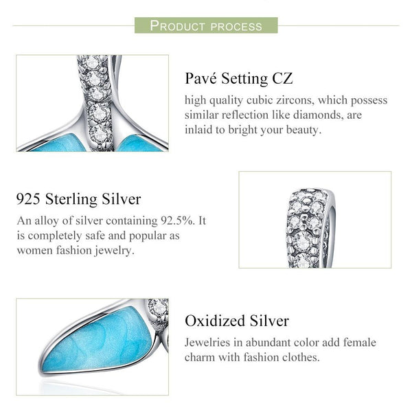 Veile Studios 1 Sets Of 925 Sterling Silver Ocean Fishtail Pendant Necklace Necklaces & Pendants