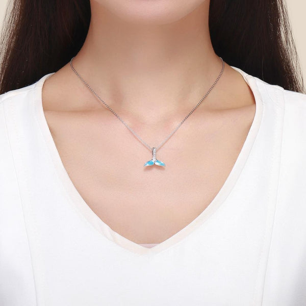 Veile Studios 1 Sets Of 925 Sterling Silver Ocean Fishtail Pendant Necklace Necklaces & Pendants