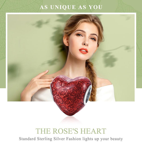 925 Sterling Silver Red Love Diy Bracelet Necklace Beads Charms & Pendants