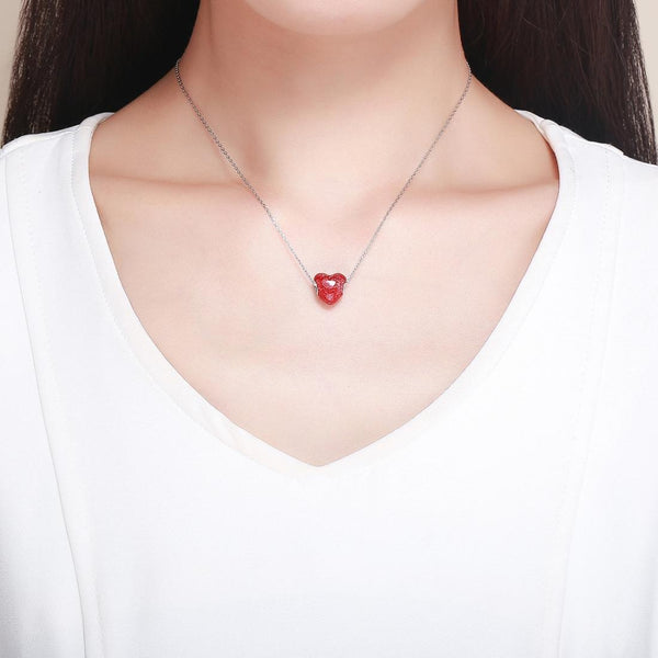 925 Sterling Silver Red Love Diy Bracelet Necklace Beads Charms & Pendants