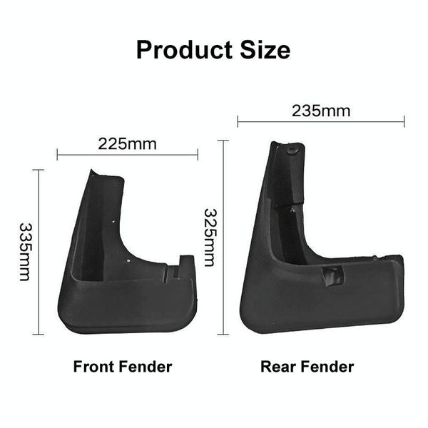 For Mitsubishi Outlander 2015 2019 4Pcs / Set Car Auto Soft Plastic Splash Flaps Fender Guard Fenders & Mud Guards