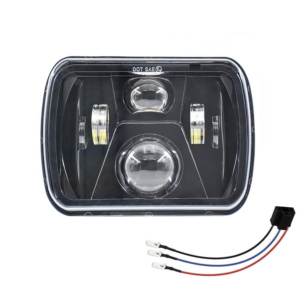 7 Inch 5X7 / 7X6 H4 Dc 9V 30V 3500Lm 35W Car Square Shape Led Headlight Lamps For Jeep Wrangler Led Car Lights