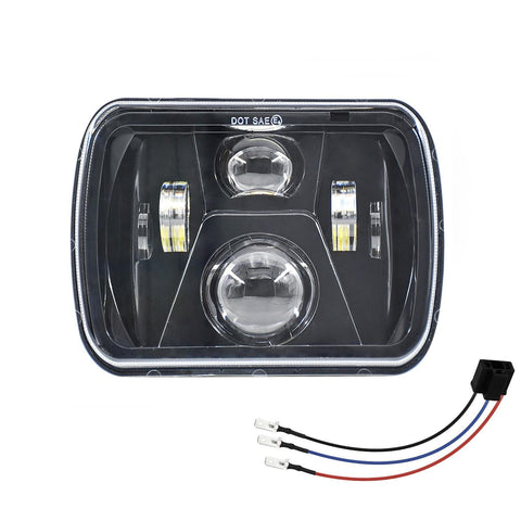 7 Inch 5X7 / 7X6 H4 Dc 9V 30V 3500Lm 35W Car Square Shape Led Headlight Lamps For Jeep Wrangler Led Car Lights