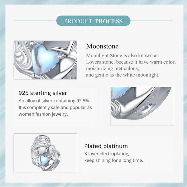 925 Sterling Silver Love Heart Pendant Necklace For Mother And Child Necklaces & Pendants