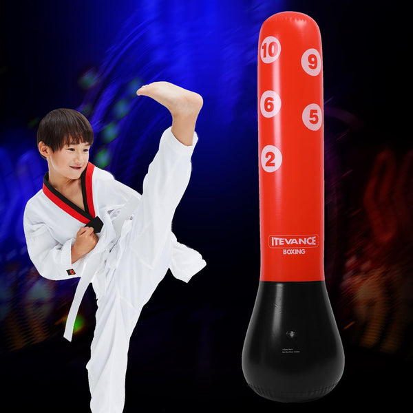 1.55M Vertical Inflatable Punching Bag For Kids Pvc Tumbler Boxing Column Punching Bags