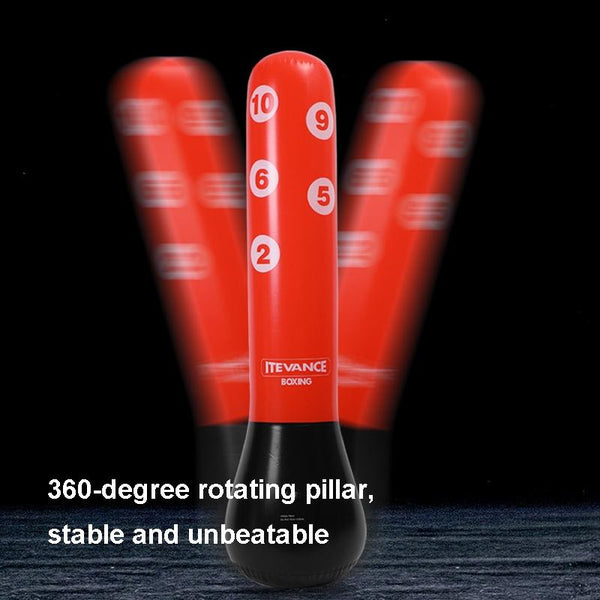 1.55M Vertical Inflatable Punching Bag For Kids Pvc Tumbler Boxing Column Punching Bags