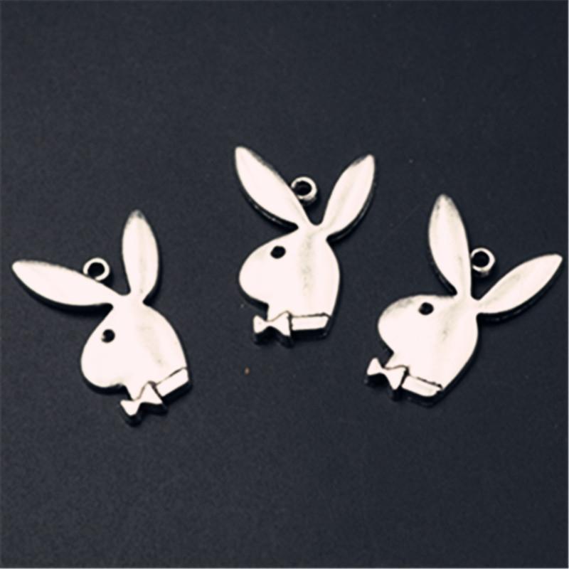 10Pc Antique Rabbit Charm Set For Diy Jewelry Charms & Pendants