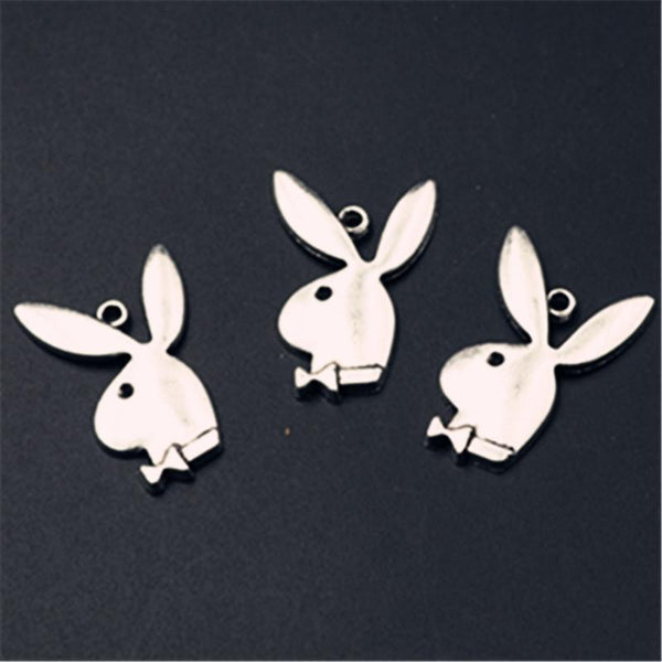 10Pc Antique Rabbit Charm Set For Diy Jewelry Charms & Pendants