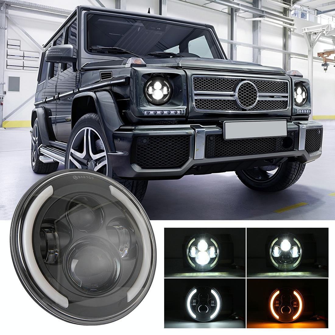 7 Inch H4 / H13 Dc 9V 30V 3000Lm 3000K 6000K 25W Car Round Shape Led Headlight Lamps For Jeep Wrangler With Angel Eye White Light Led Car Lights