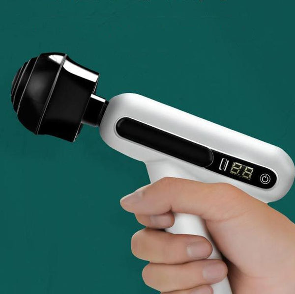 12 Speed Rechargeable Mini Massage Gun With Lcd Touch Screen Massagers