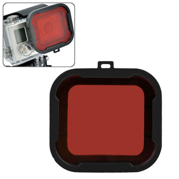 Gopro Hero4 / 3 Aqua Cube Dive Housing Filter Red Camera Drone Accessories