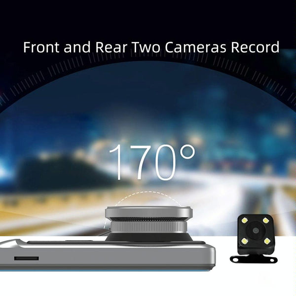 Hd 1080P Dual Camera Car Recorder With 4 Ips Screen And 170 Degree Wide Angle Rear View Monitors/Cams & Kits