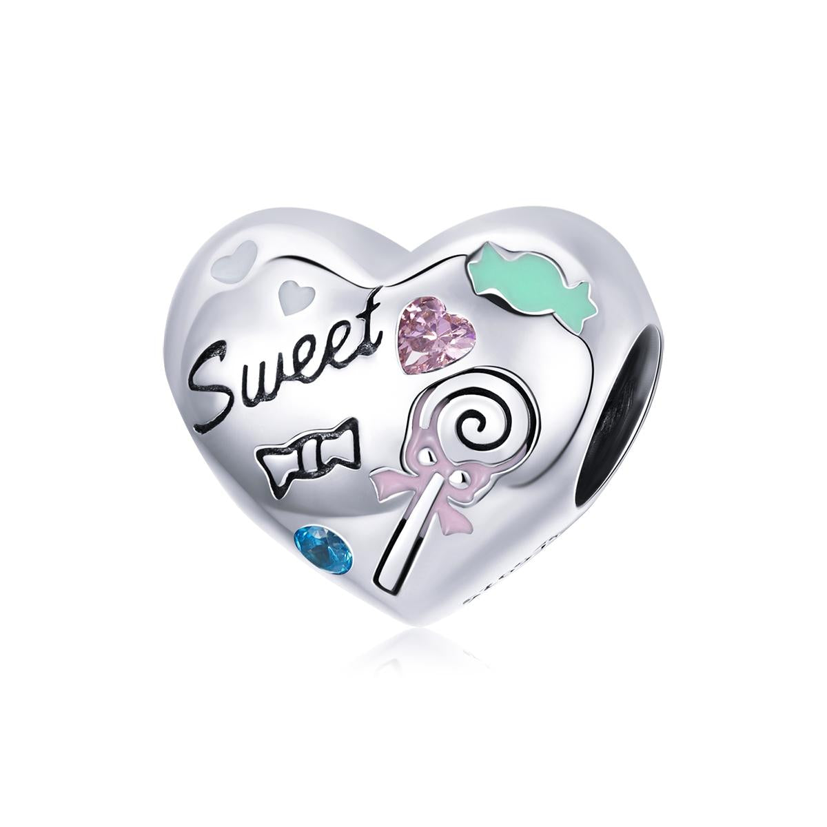 925 Sterling Silver Sweet Heart Beads For Diy Bracelets & Necklaces Charms & Pendants