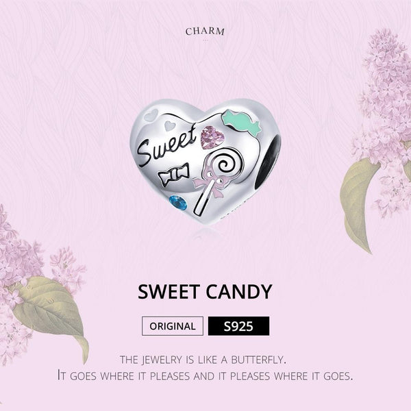 925 Sterling Silver Sweet Heart Beads For Diy Bracelets & Necklaces Charms & Pendants