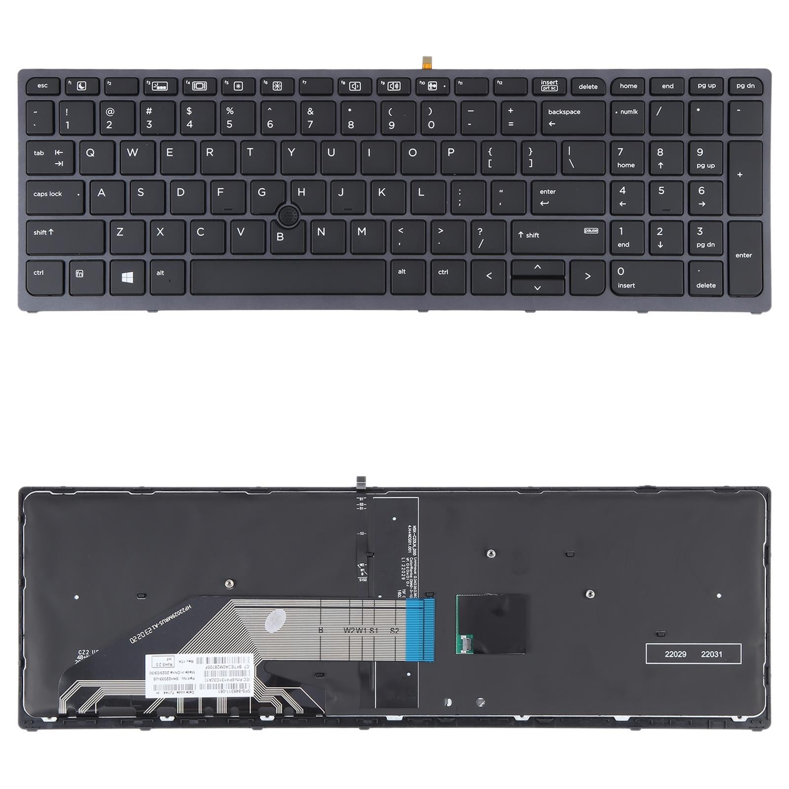 Hp Zbook 15 / 17 G3 Us Keyboard With Backlight And Pointing Black Keyboards & Keypads