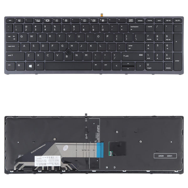 Hp Zbook 15 / 17 G3 Us Keyboard With Backlight And Pointing Black Keyboards & Keypads