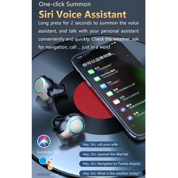 M18 Led Display Screen Waterproof Wireless Bluetooth 5.0 Earphone With Charging Box Earbuds